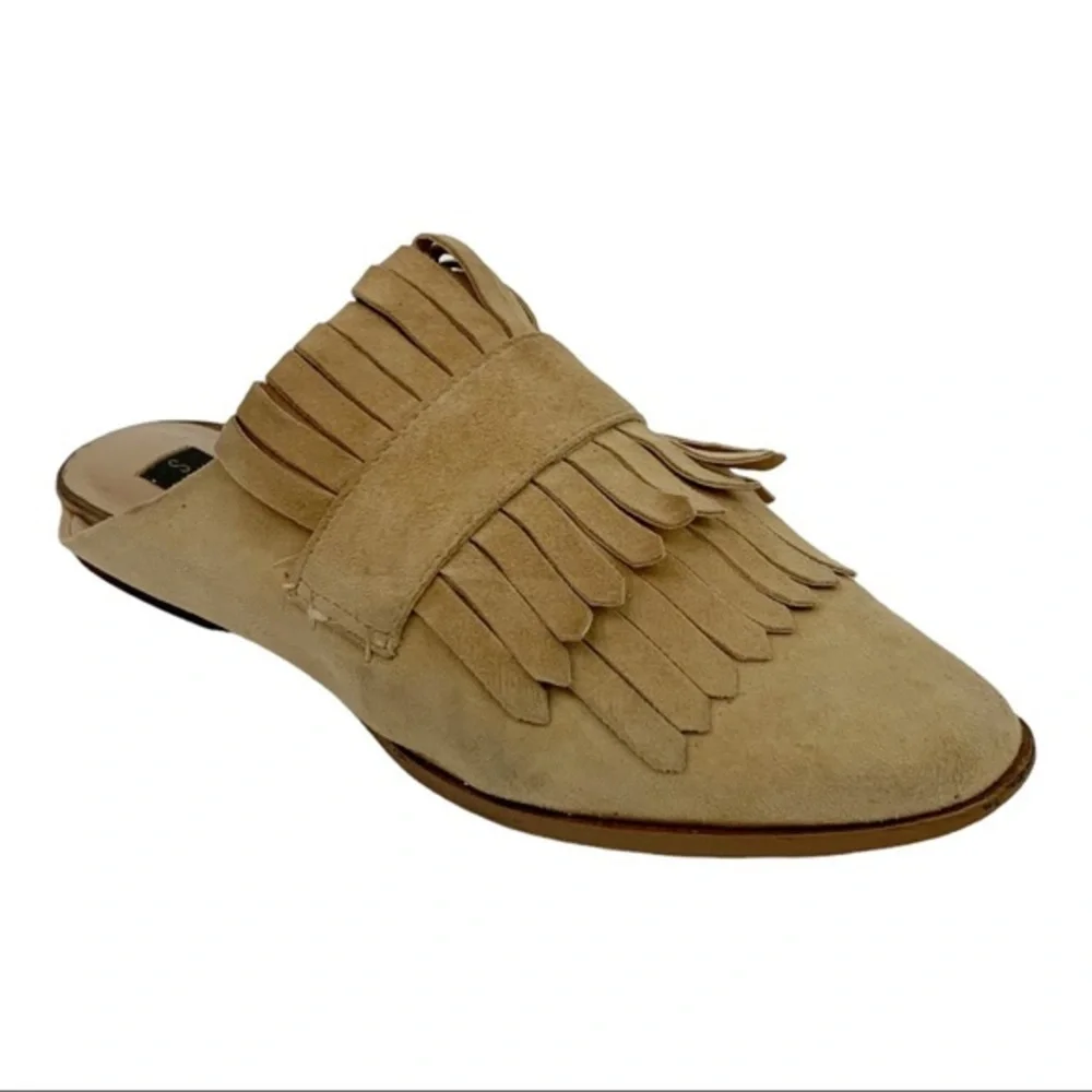 Steven by Steve Madden Adee Leather Fringe Loafers Shoes Brown Women’s Size 6